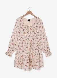 Disney Winnie the Pooh Veggie Garden Allover Print Long Sleeve Dress - BoxLunch Exclusive