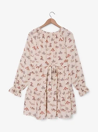 Disney Winnie the Pooh Veggie Garden Allover Print Long Sleeve Dress - BoxLunch Exclusive