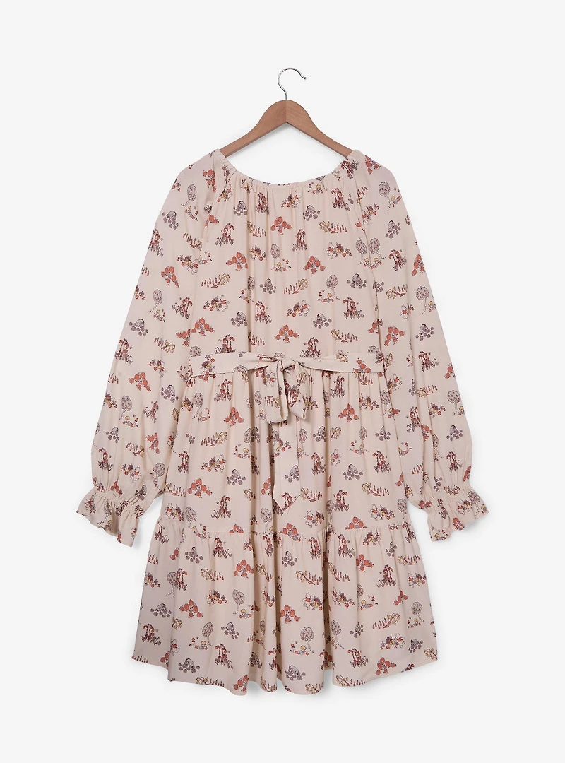 Disney Winnie the Pooh Veggie Garden Allover Print Long Sleeve Plus Dress - BoxLunch Exclusive