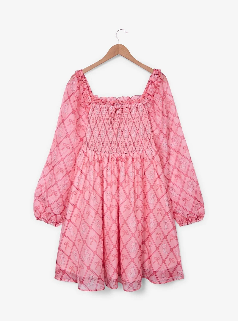 Disney The Aristocats Marie Chiffon Plus Long Sleeve Dress — BoxLunch Exclusive
