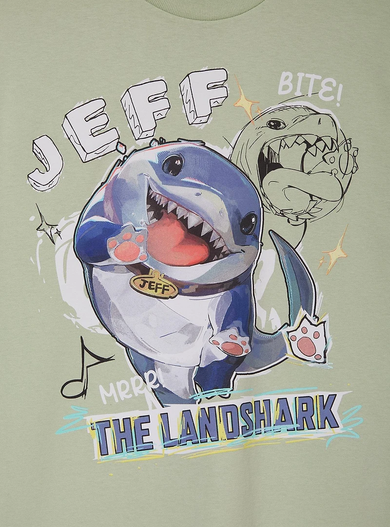 Marvel Rivals Jeff the Land Shark Doodle Portrait Women's T-Shirt - BoxLunch Exclusive