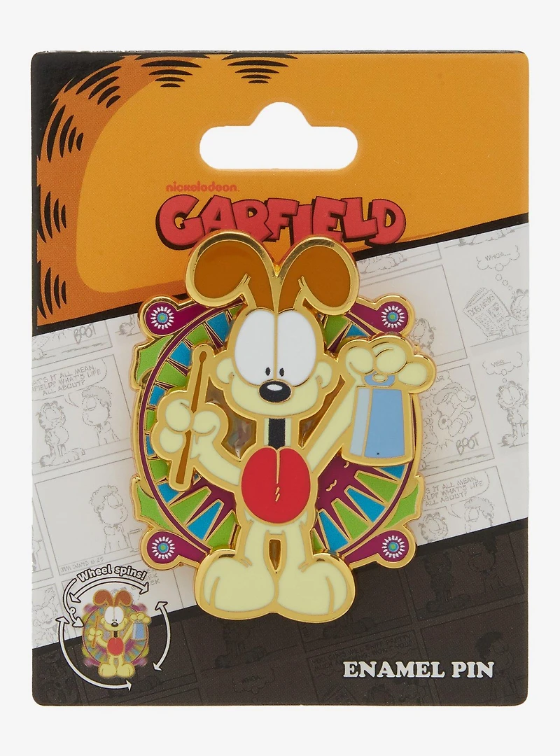 Garfield Odie Cowbell Spinning Enamel Pin — BoxLunch Exclusive