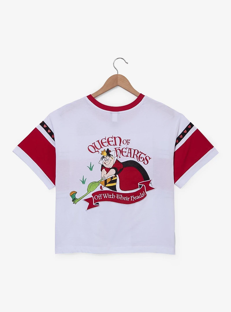 Disney Alice Wonderland Red Rose Society Women's Plus Cropped T-Shirt — BoxLunch Exclusive