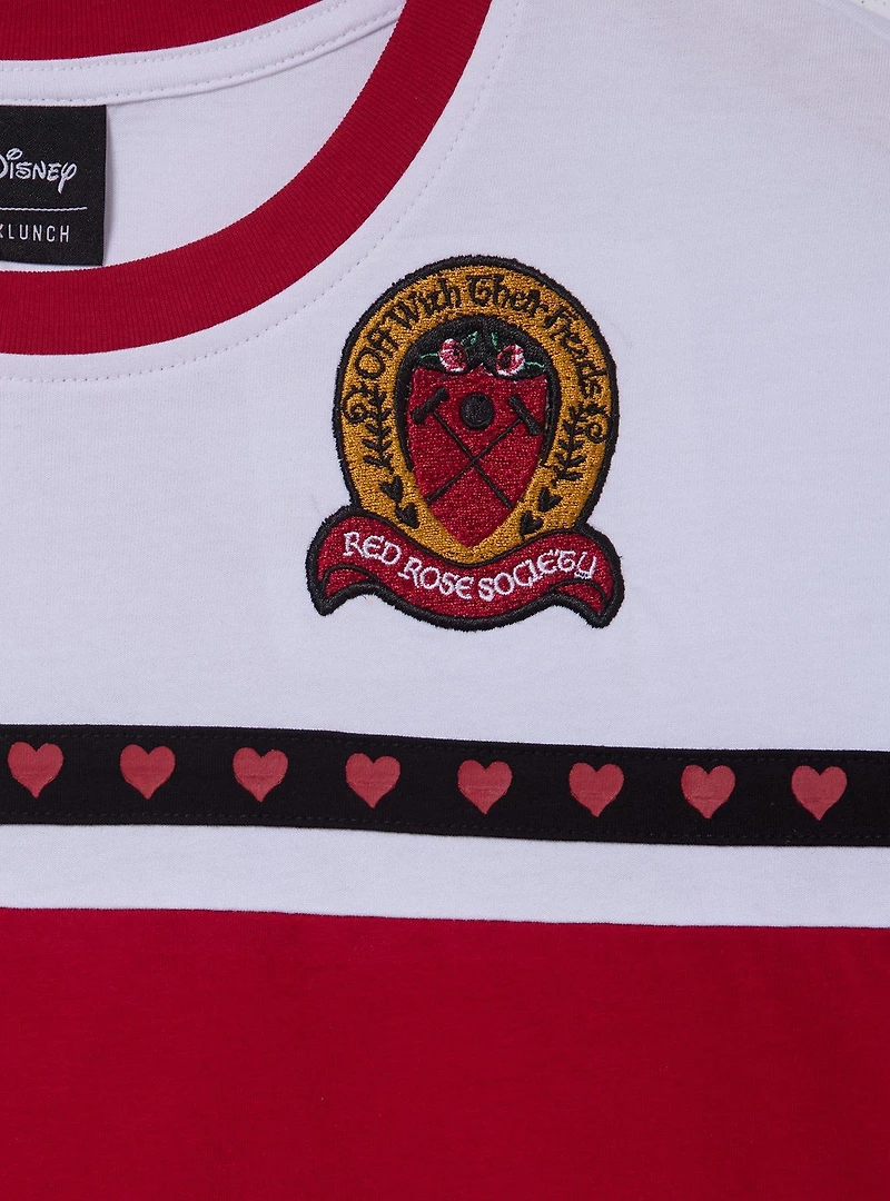 Disney Alice Wonderland Red Rose Society Women's Plus Cropped T-Shirt — BoxLunch Exclusive