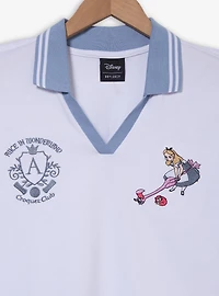 Disney Alice Wonderland Croquet Club Women's Plus Cropped Polo T-Shirt - BoxLunch Exclusive