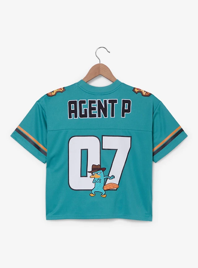Disney Phineas & Ferb Perry Women's Cropped Football Jersey — BoxLunch Exclusive