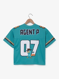 Disney Phineas & Ferb Perry Women's Cropped Football Jersey — BoxLunch Exclusive