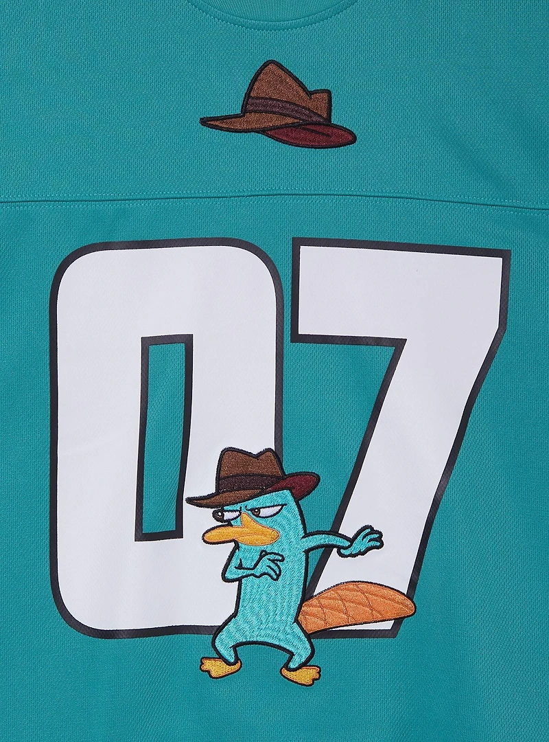 Disney Phineas & Ferb Perry Women's Cropped Football Jersey — BoxLunch Exclusive
