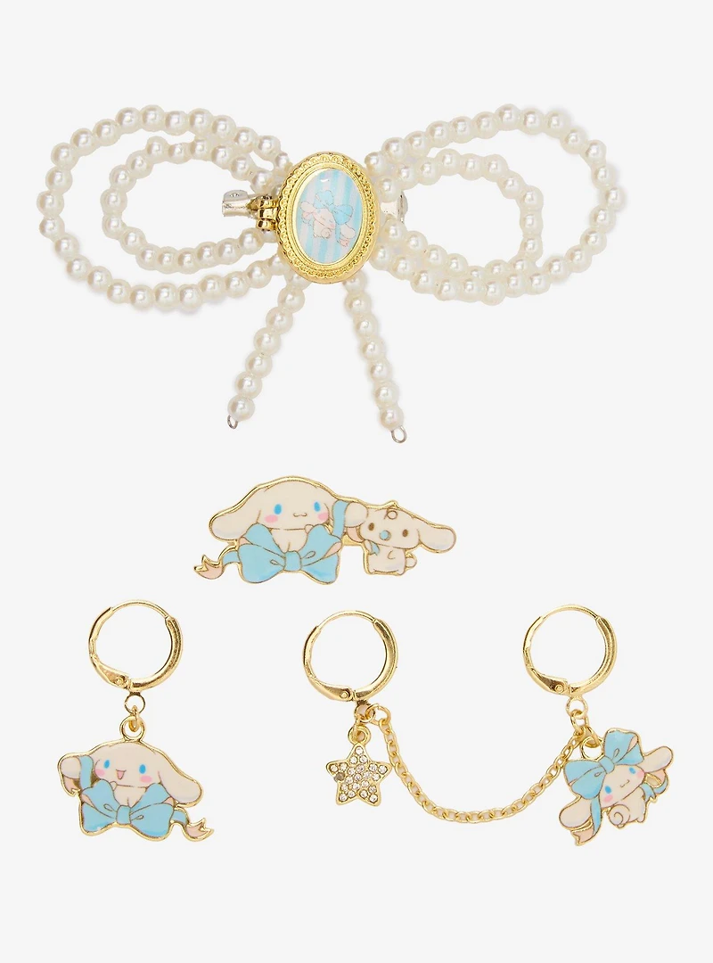 Sanrio Hello Kitty and Friends Cinnamoroll Pearl Bow Shoe Charm Set - BoxLunch Exclusive