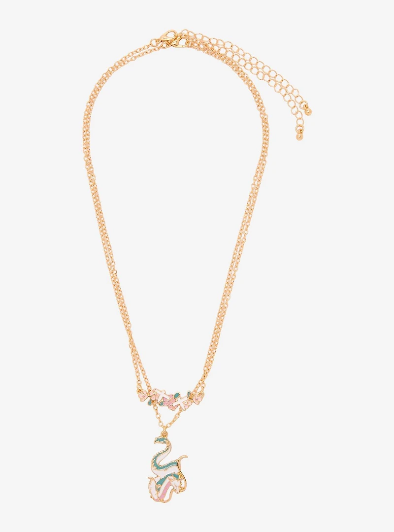 Studio Ghibli® Spirited Away Dragon Haku Floral Necklace Set - BoxLunch Exclusive