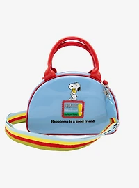 Whatever! Makes You Happy Peanuts Snoopy & Woodstock Bowler Crossbody Bag