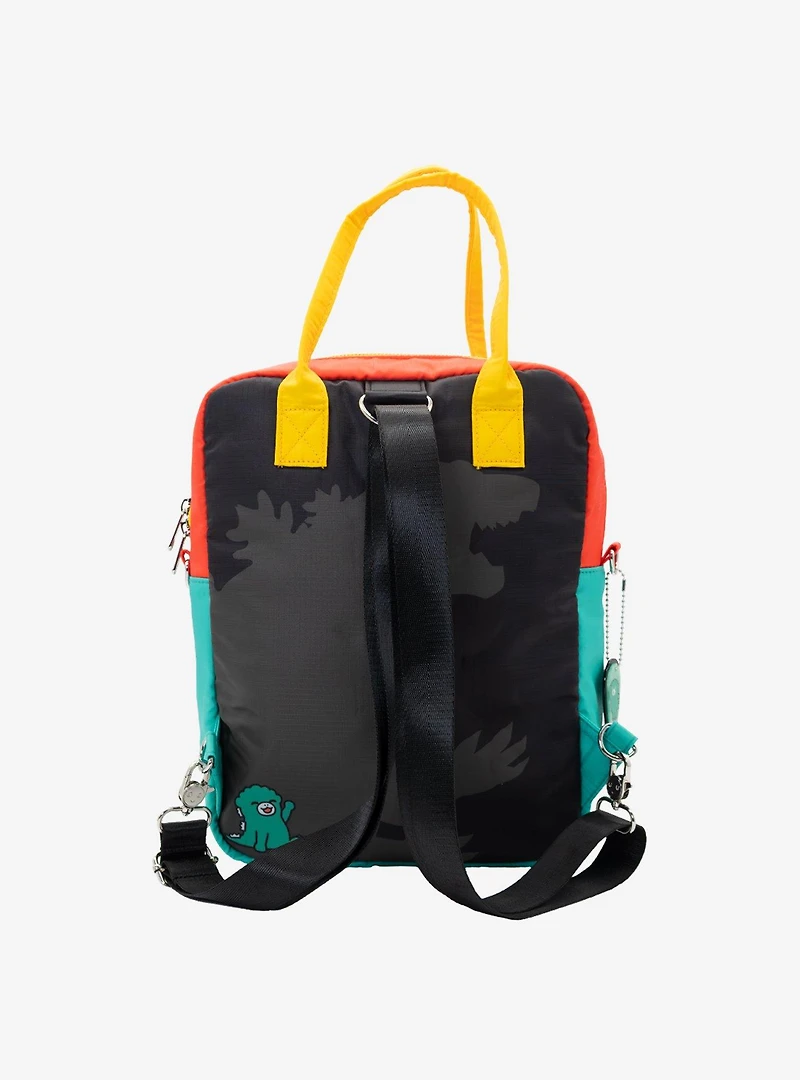 Whatever! Makes You Happy x Chibi Godzilla Raids Again Reversible Convertible Mini Backpack