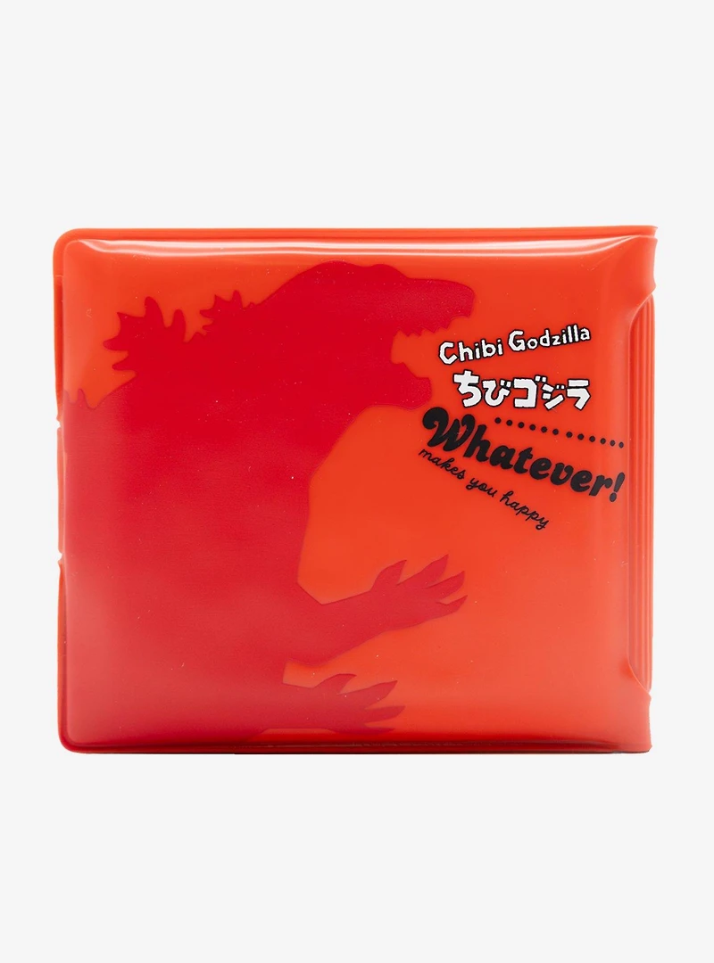 Whatever! Makes You Happy Chibi Godzilla Raids Again Father & Son Padded Vinyl Snap Wallet