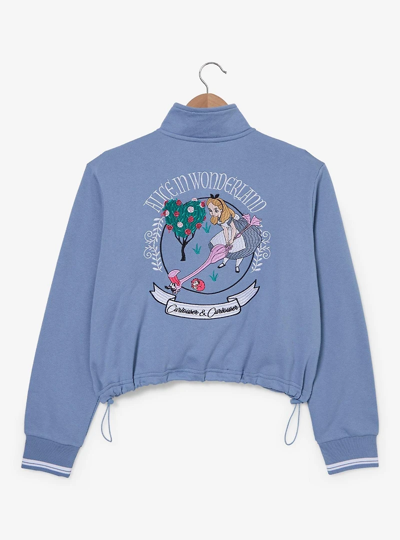 Disney Alice Wonderland Croquet Club Women's Cropped Quarter Zip — BoxLunch Exclusive