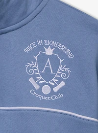 Disney Alice Wonderland Croquet Club Women's Cropped Quarter Zip — BoxLunch Exclusive