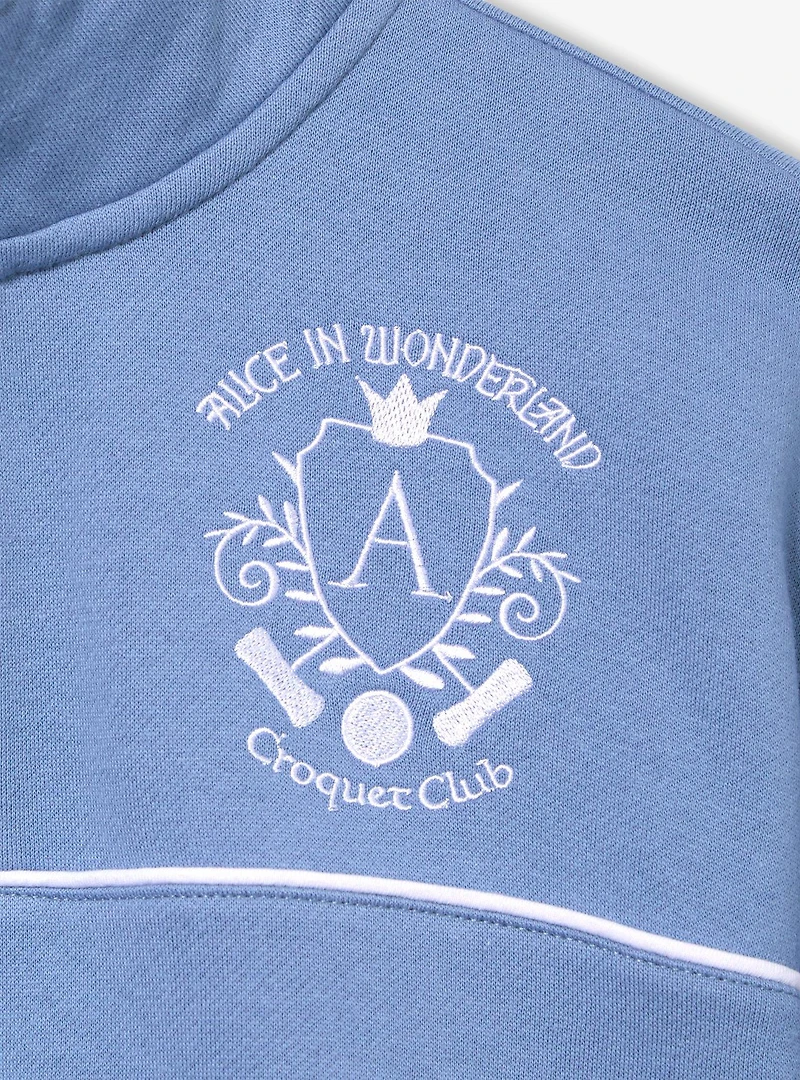 Disney Alice Wonderland Croquet Club Women's Cropped Quarter Zip — BoxLunch Exclusive