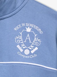 Disney Alice Wonderland Croquet Club Women's Cropped Quarter Zip — BoxLunch Exclusive