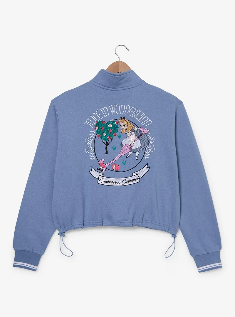 Disney Alice Wonderland Croquet Club Women's Plus Cropped Quarter Zip — BoxLunch Exclusive