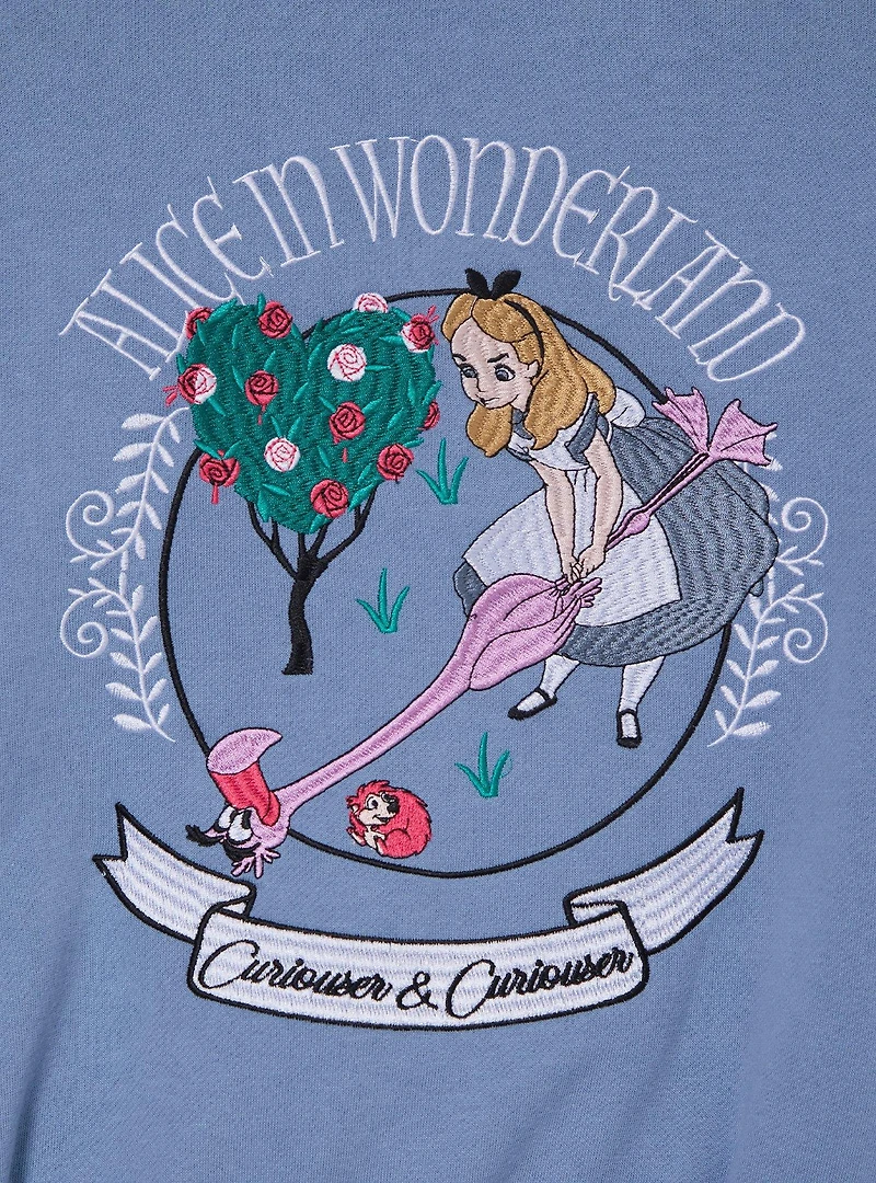 Disney Alice Wonderland Croquet Club Women's Plus Cropped Quarter Zip — BoxLunch Exclusive