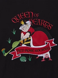 Disney Alice Wonderland Queen Of Hearts Red Rose Society Women's Plus Cropped Zippered Hoodie - BoxLunch Exclusive