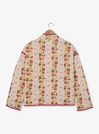 Disney Beauty and the Beast Belle Roses Women's Quilted Jacket - BoxLunch Exclusive