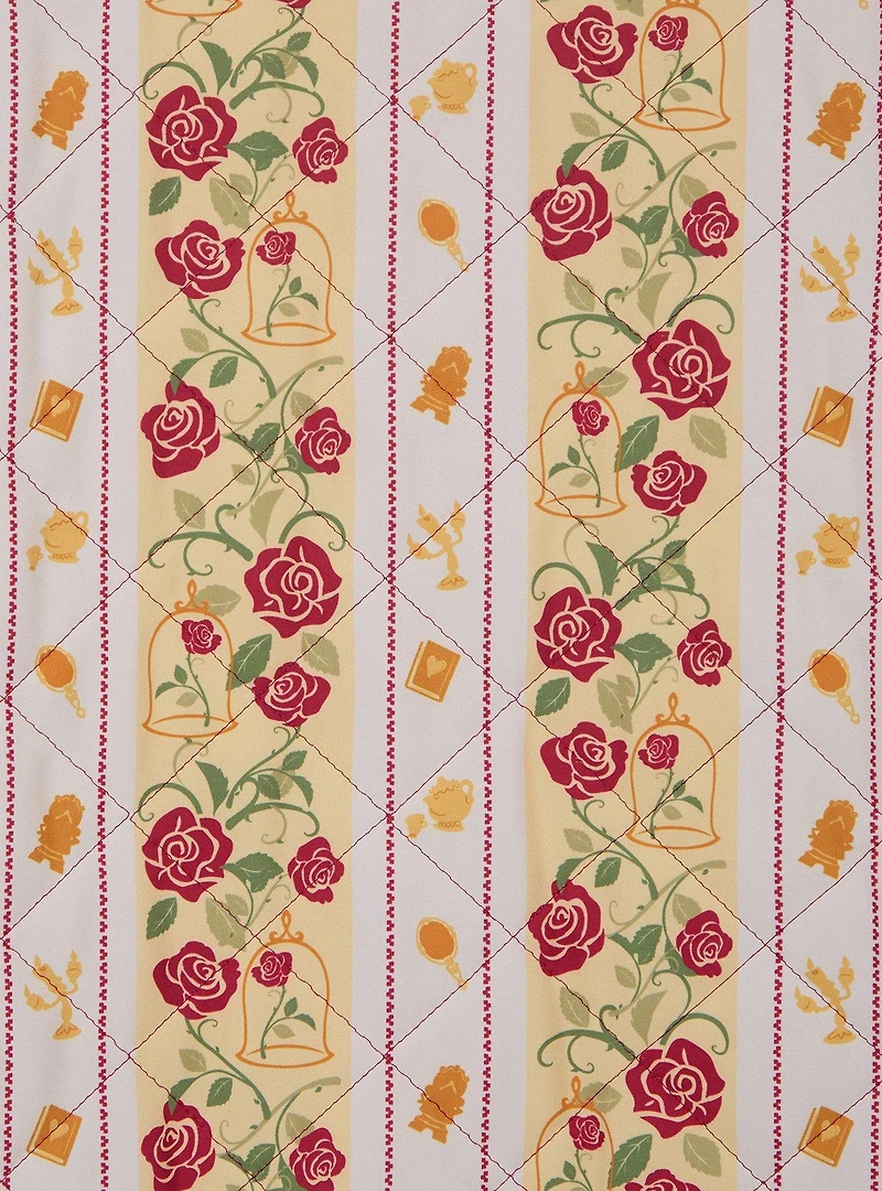 Disney Beauty and the Beast Belle Roses Women's Quilted Jacket - BoxLunch Exclusive