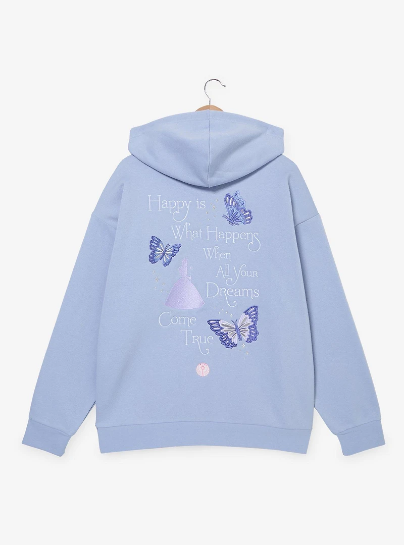 Wicked Glinda Embroidered Butterflies Women's Plus Hoodie - BoxLunch Exclusive