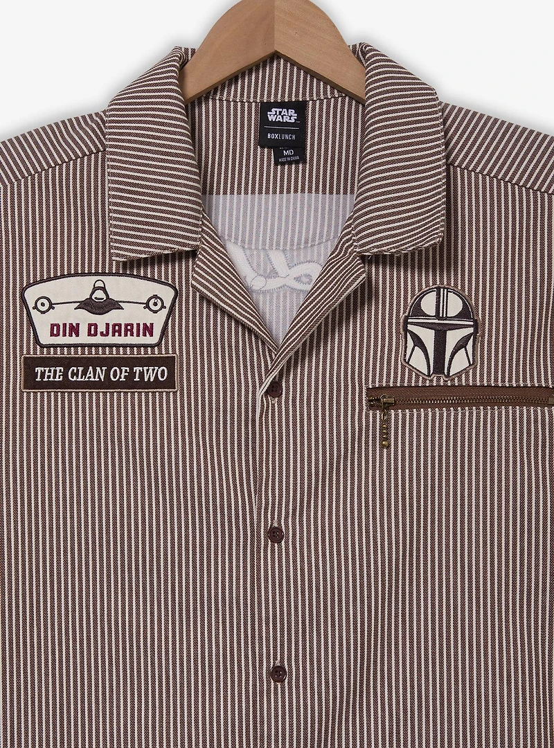 Star Wars The Mandalorian Din Djarin Striped Mechanic Woven Button-Up - BoxLunch Exclusive