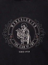 Star Wars The Mandalorian Grogu & Mando Embroidered Icons Zippered Hoodie - BoxLunch Exclusive