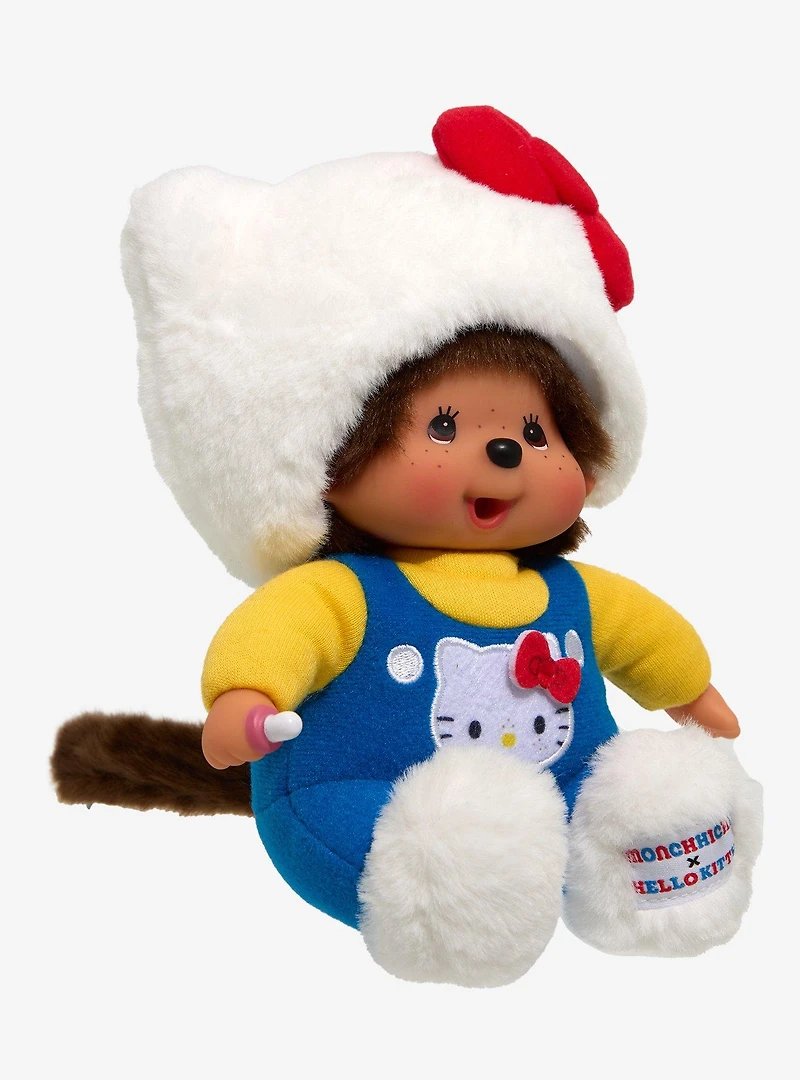 Monchhichi x Sanrio Hello Kitty Overalls 7 Inch Plush