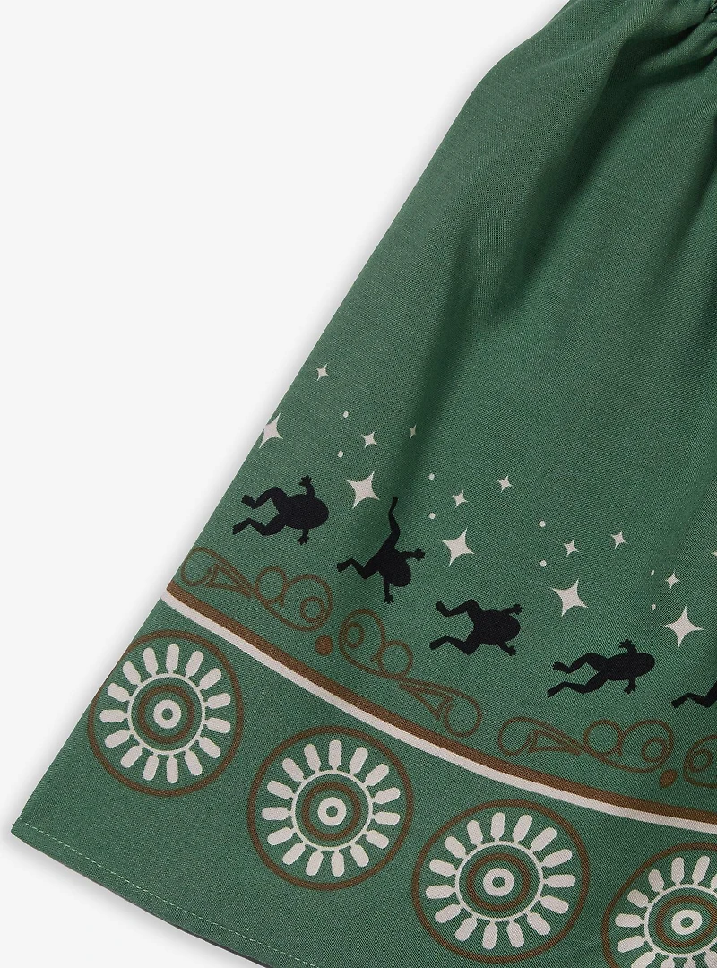 Star Wars The Mandalorian Grogu Patterned Flutter Sleeve Dress - BoxLunch Exclusive