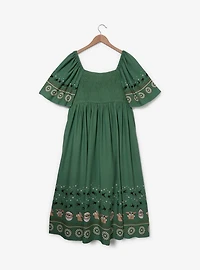 Star Wars The Mandalorian Grogu Patterned Flutter Plus Sleeve Dress - BoxLunch Exclusive