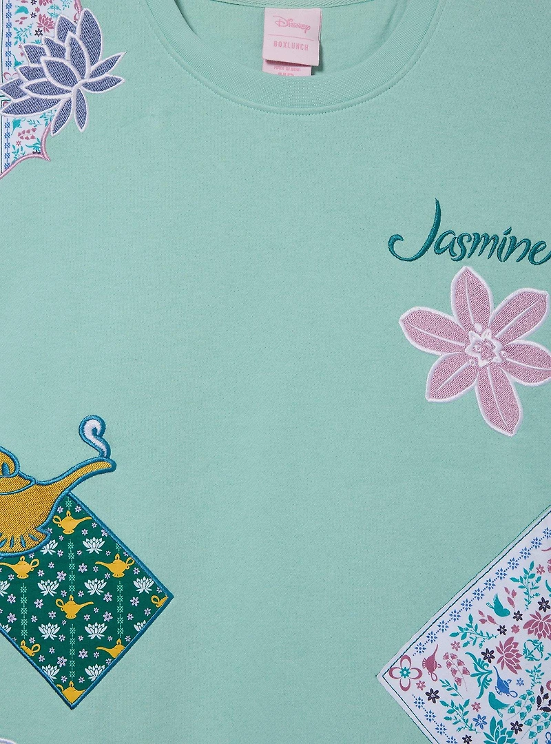 Disney Aladdin Jasmine Patchwork Icons Women's Crewneck - BoxLunch Exclusive