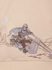 Star Wars The Mandalorian Speeder Bike Scene Embroidered Crewneck - BoxLunch Exclusive