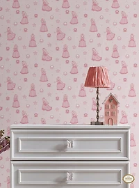 Super Mario Princess Peach Pink Peel & Stick Wallpaper