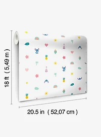 Disney Lilo & Stitch Aloha Mini Print Blue and Pink Peel & Stick Wallpaper