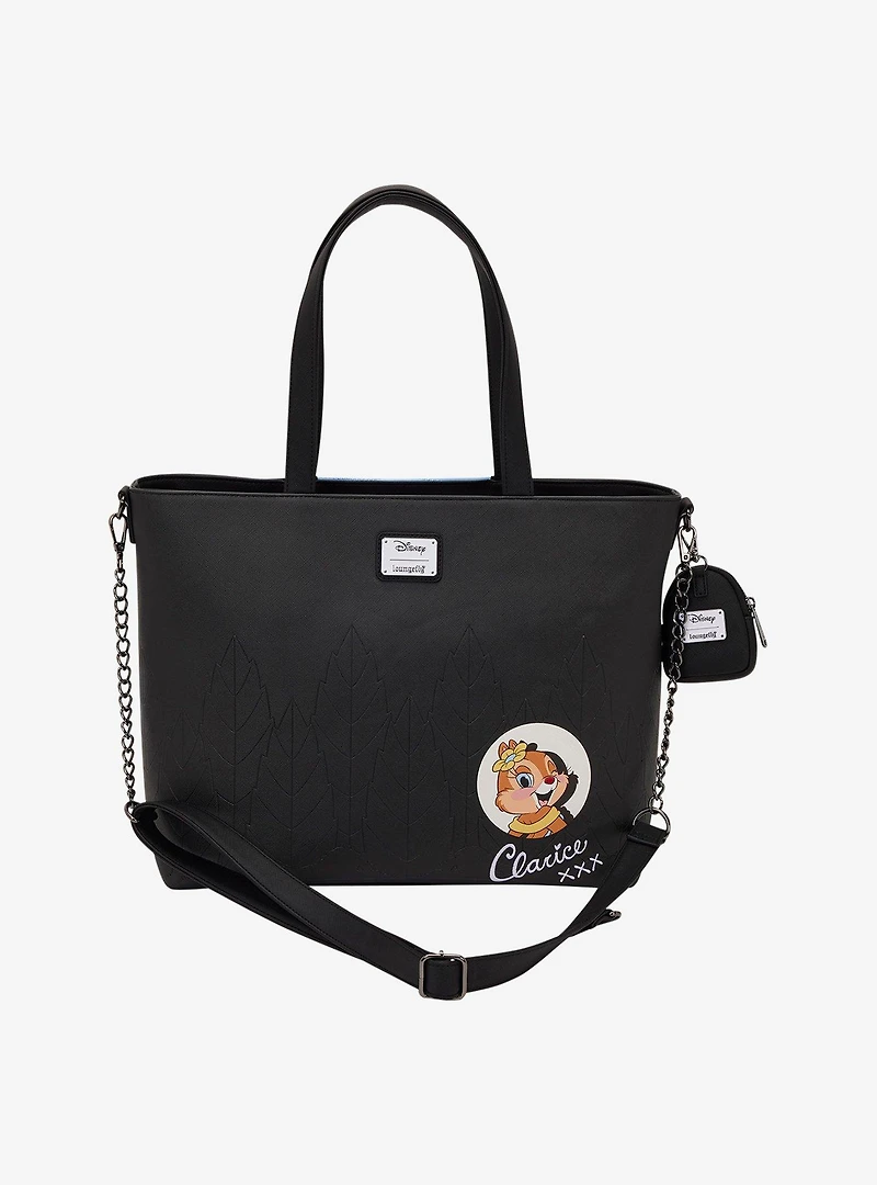 Loungefly Disney Chip 'n' Dale Two Chips & a Miss Tote Bag With Coin Purse