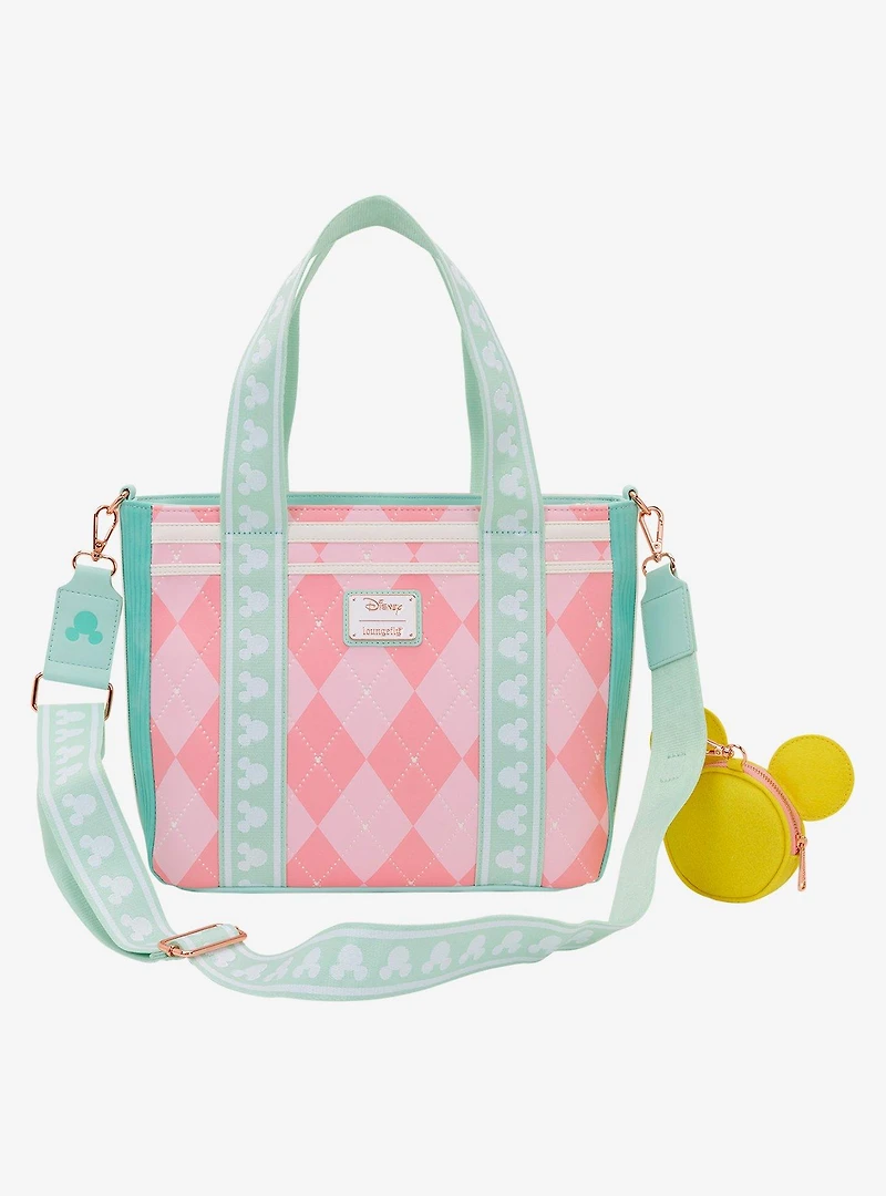Loungefly Disney Mickey Mouse Tennis Crossbody Tote Bag With Coin Purse