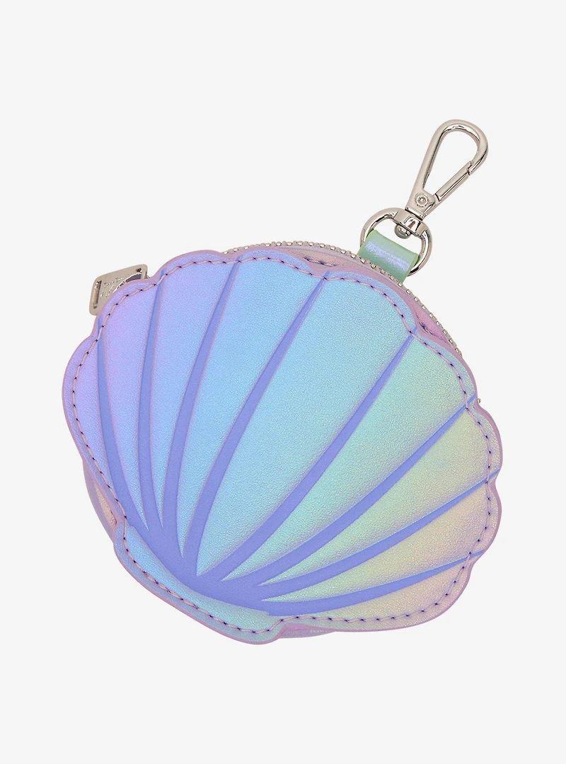 Loungefly Disney The Little Mermaid Ariel, Sebastian, & Flounder Iridescent Tote Bag with Coin Purse