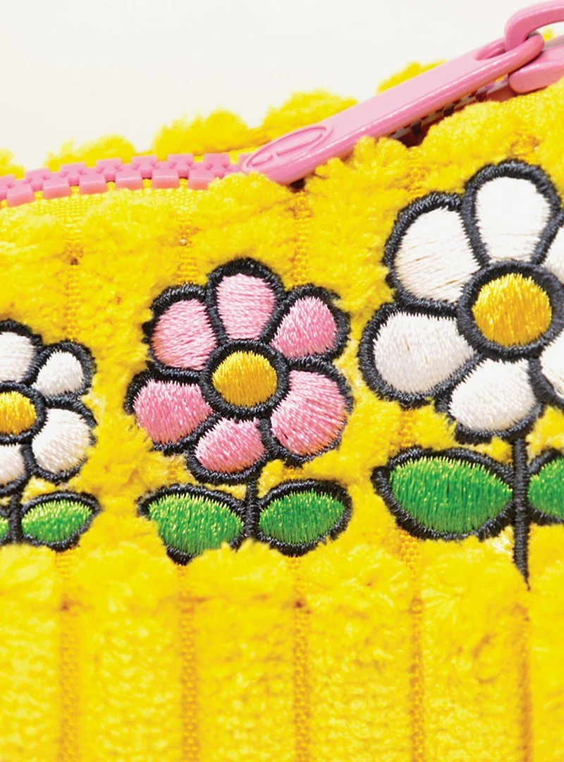Whatever! Makes You Happy x Miffy Yellow Corduroy Crossbody Bag with Charm