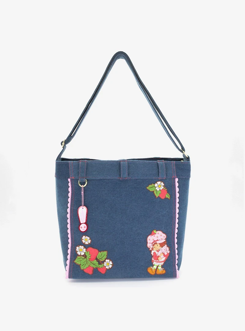Whatever! Makes You Happy x Strawberry Shortcake Denim Tote Bag