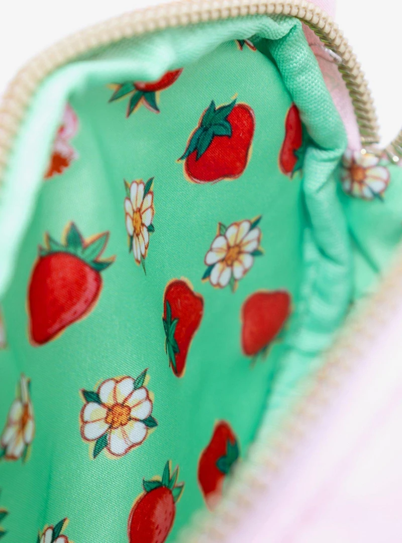 Whatever! Makes You Happy x Strawberry Shortcake Custard Plush Coin Purse with Strap