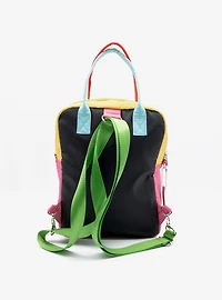 Whatever! Makes You Happy x Killer Klowns From Outer Space Color Block Reversible Backpack with Bag Charm