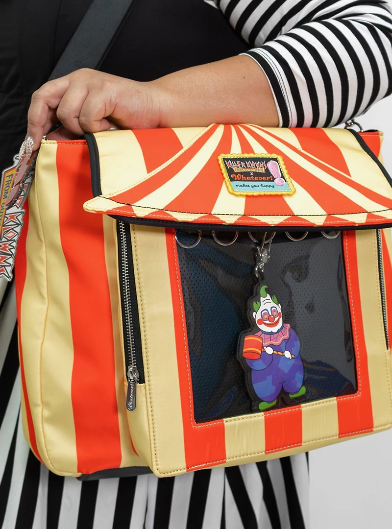 Whatever! Makes You Happy x Killer Klowns From Outer Space Tent Figural Pin Display Crossbody Bag
