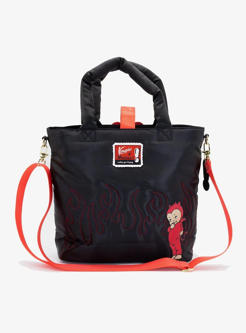 Whatever! Makes You Happy Kewpie Devil Puffy Tote Bag with Angel Charm