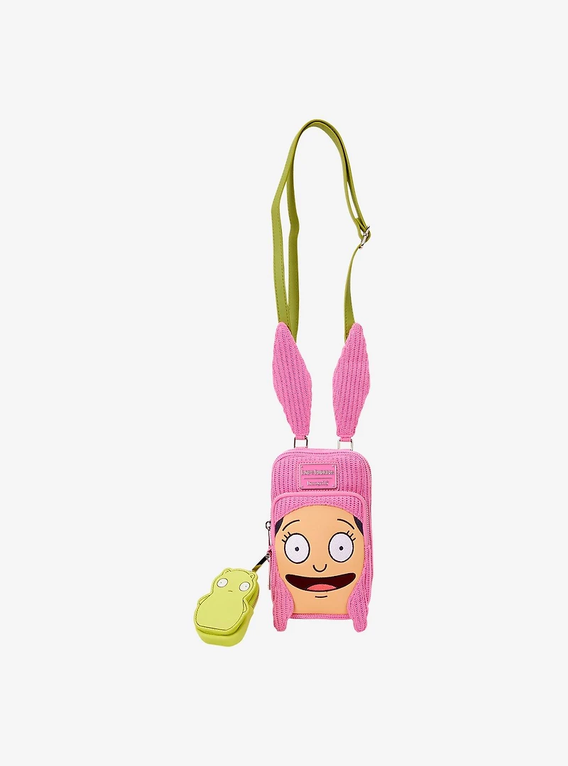 Loungefly Bob's Burgers Louise Figural Crossbody Bag with Glow-in-the-Dark Coin Purse