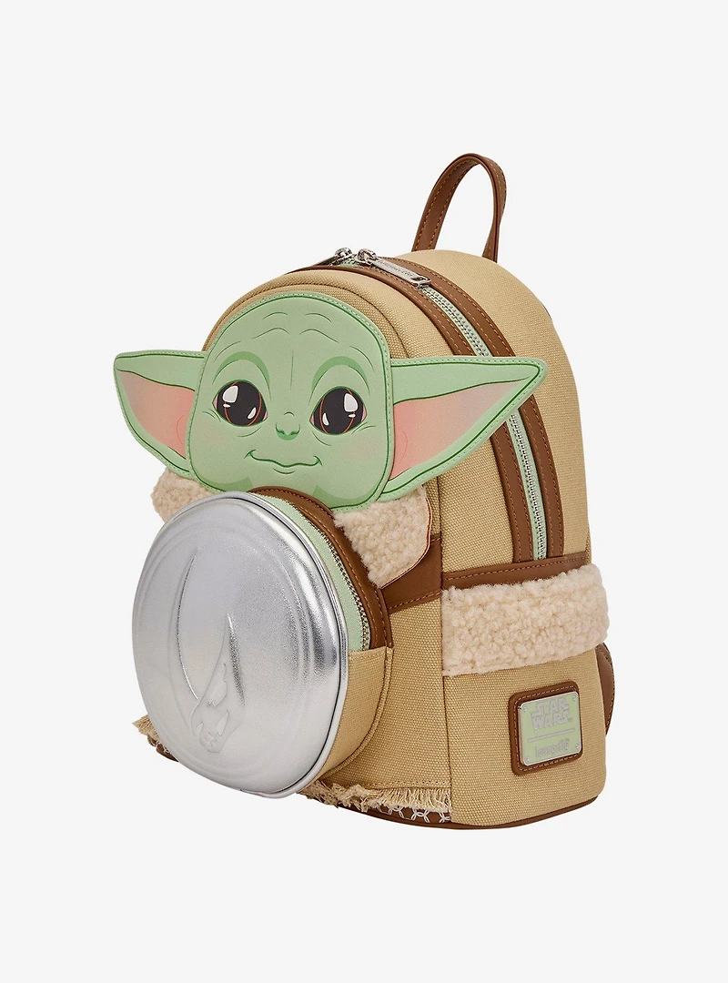 Loungefly Star Wars The Mandalorian Grogu & Armor Figural Mini Backpack
