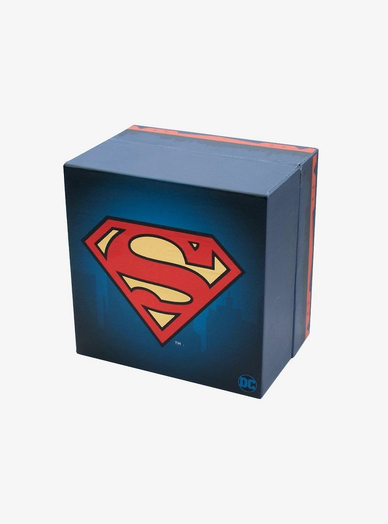 DC Comics Superman "Man of Steel" Red Enamel Signet Ring