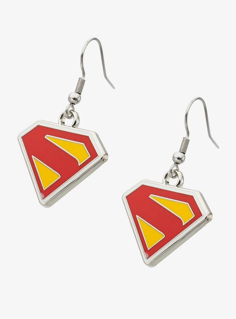 DC Comics Superman Shield Dangle Earrings