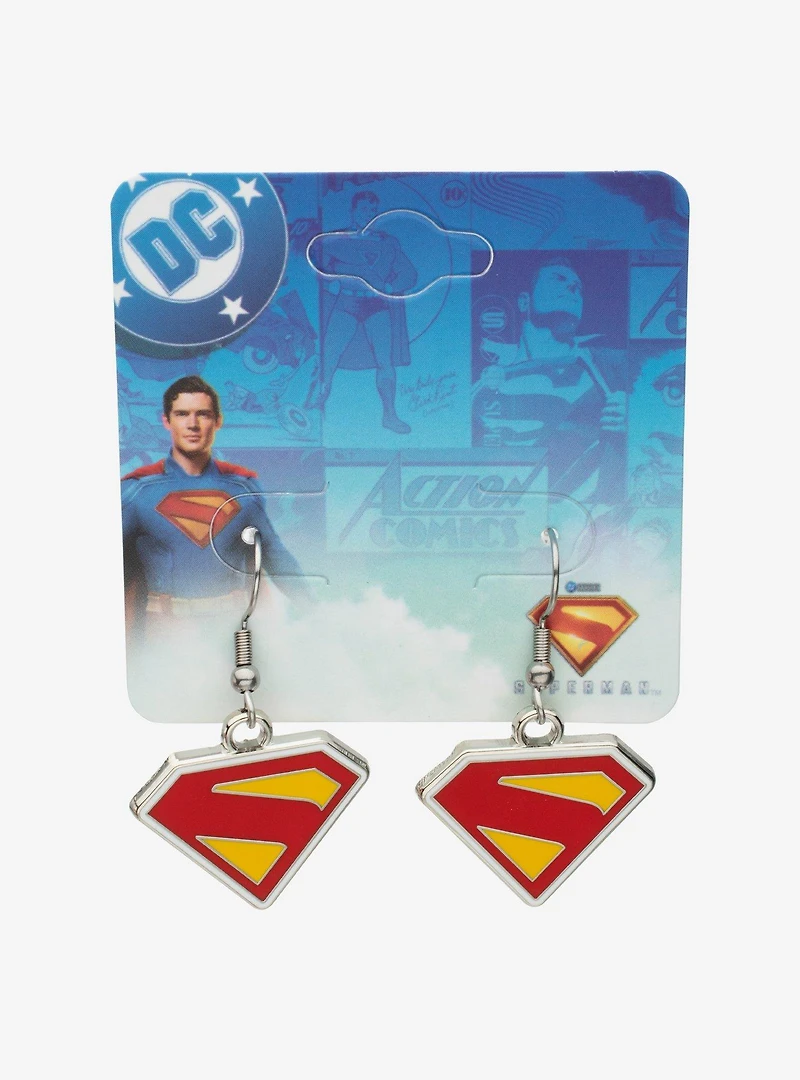 DC Comics Superman Shield Dangle Earrings